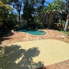 Surface Washing Travertine & Concrete Pool Area in Daphne, AL